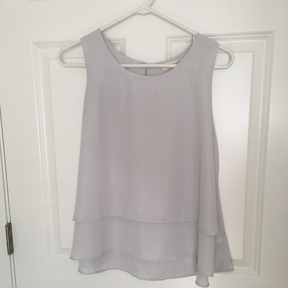 Light Gray Flowy Tank